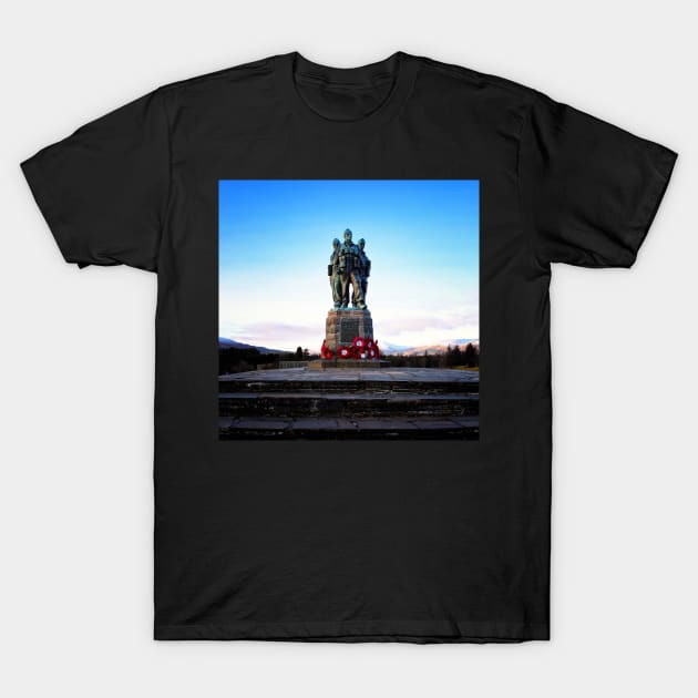 The Commando Monument at Spean Bridge T-Shirt by Jane Braat